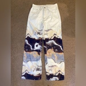 Marbled Wide Legged Pants